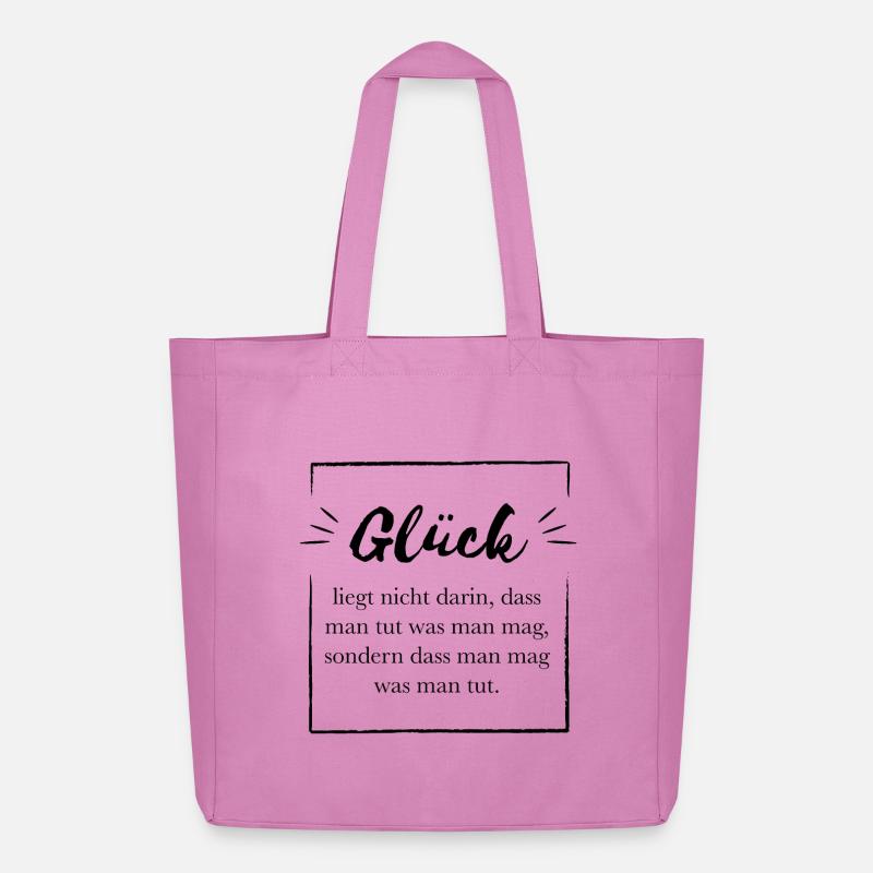 Glück liegt nicht darin | Spruch - Midweight recycelter Stoffbeutel von Stanley/Stella - Pink