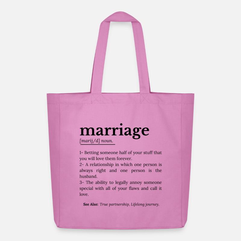 Ehe Lustige Definition - Midweight recycelter Stoffbeutel von Stanley/Stella - Pink