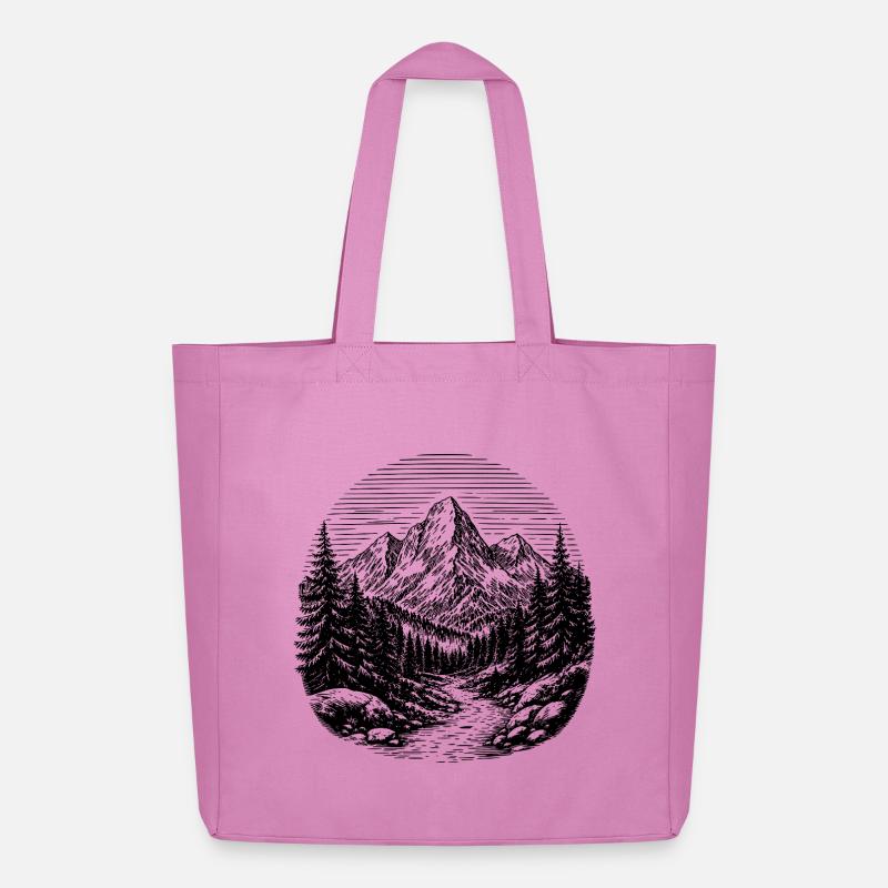 Path through the forest - Midweight Recycled Tote Bag by Stanley/Stella - pink