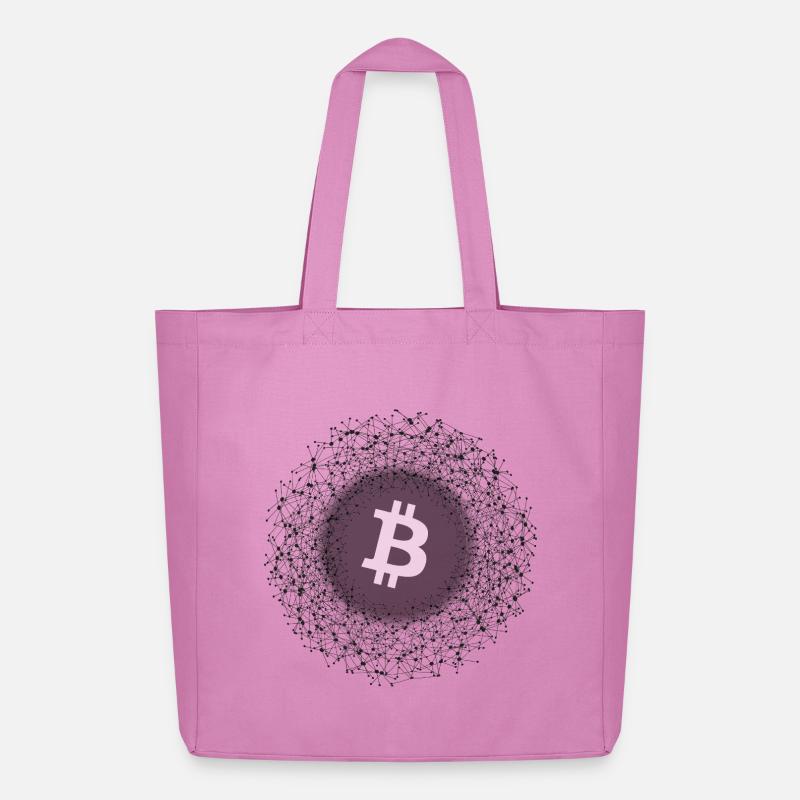 Bitcoin Netz Mandala - Midweight recycelter Stoffbeutel von Stanley/Stella - Pink
