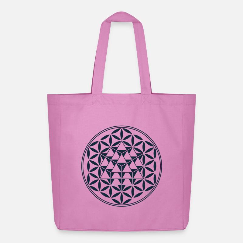 Vector Equilibrium, Sacred Geometry - Midweight Recycled Tote Bag by Stanley/Stella - pink