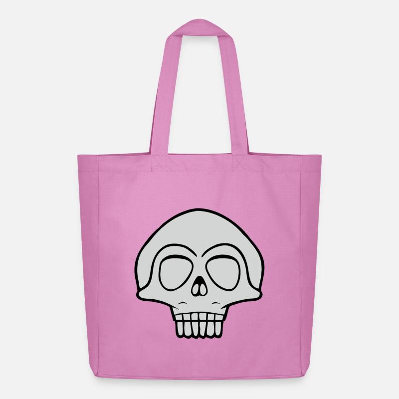 Graues Schädel Design - Midweight recycelter Stoffbeutel von Stanley/Stella - Pink