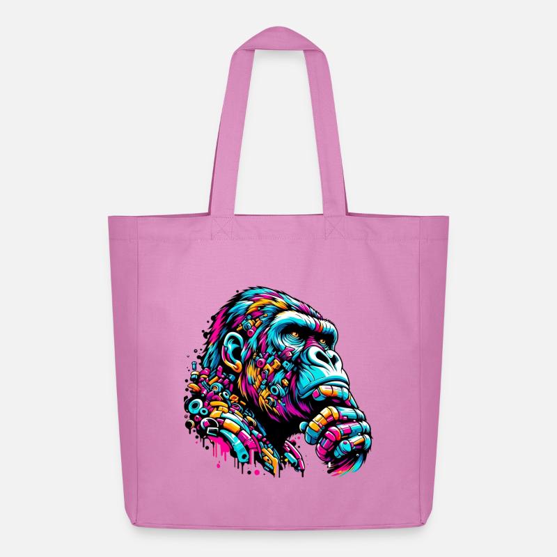 Gorilla - Midweight recycelter Stoffbeutel von Stanley/Stella - Pink