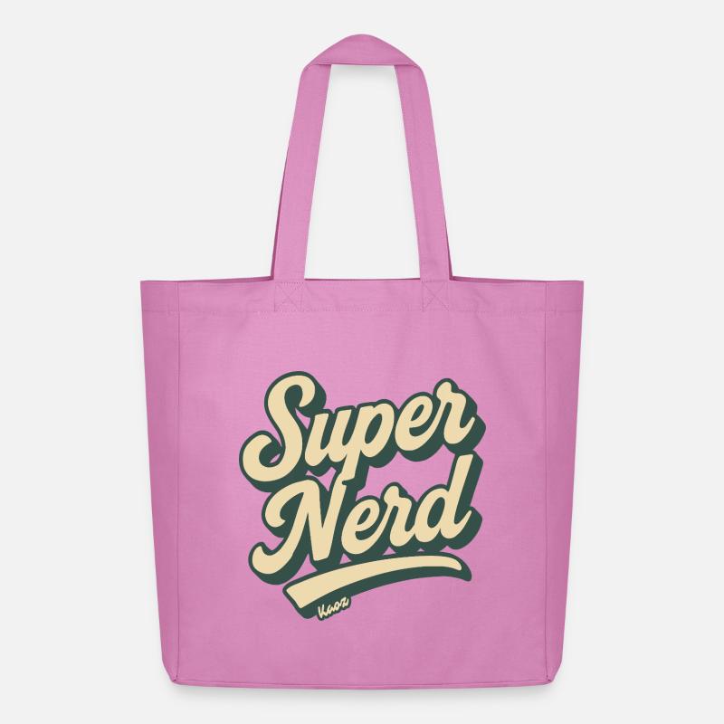 Super Nerd Retro Script - Midweight recycelter Stoffbeutel von Stanley/Stella - Pink