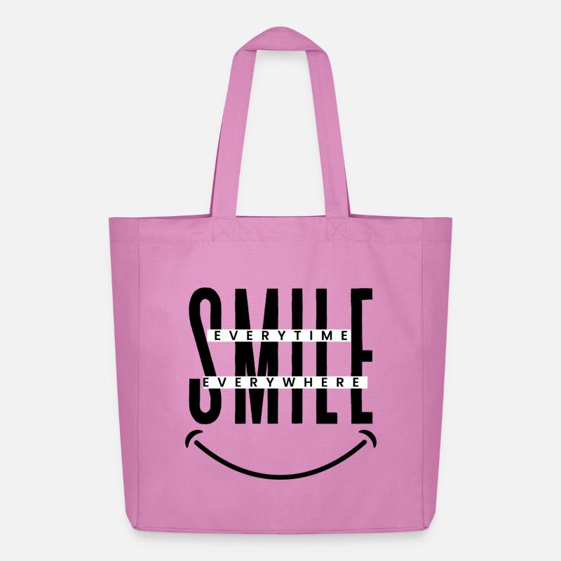 Smile Everytime, Everywhere  - Midweight recycelter Stoffbeutel von Stanley/Stella - Pink