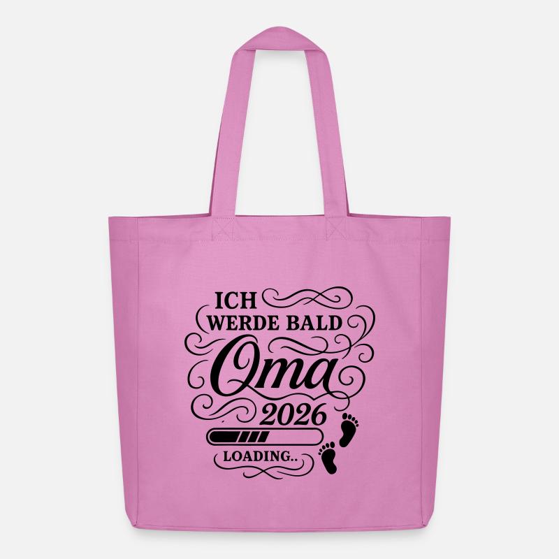 Ich werde bald Oma 2026 - Midweight recycelter Stoffbeutel von Stanley/Stella - Pink