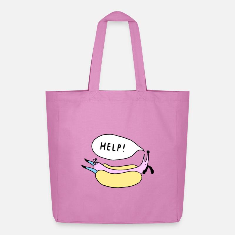 Help_Hot_Dog - Midweight recycelter Stoffbeutel von Stanley/Stella - Pink