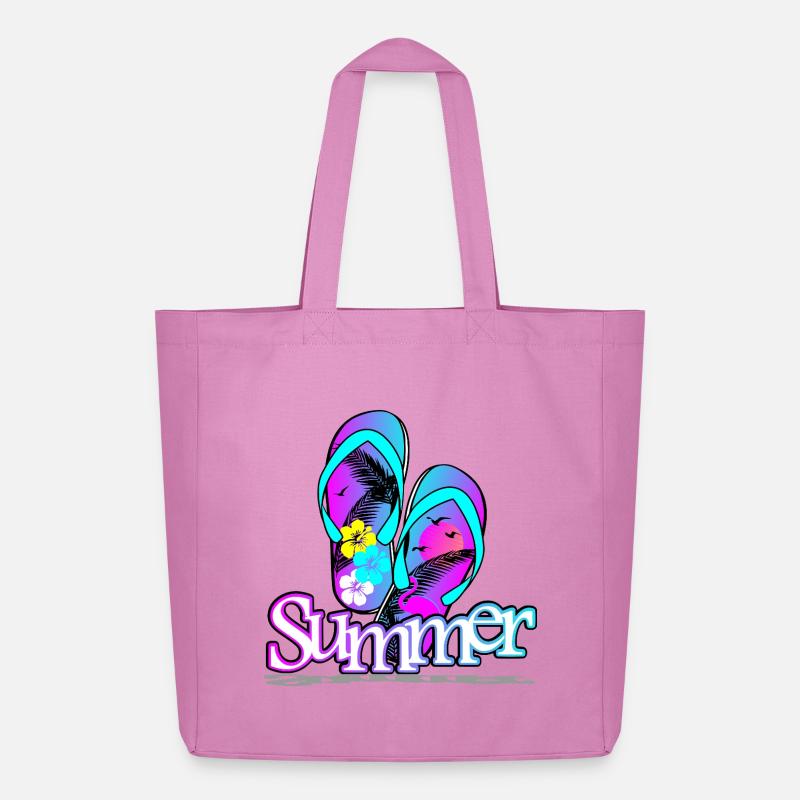 Sommer Flipflop - Midweight recycelter Stoffbeutel von Stanley/Stella - Pink