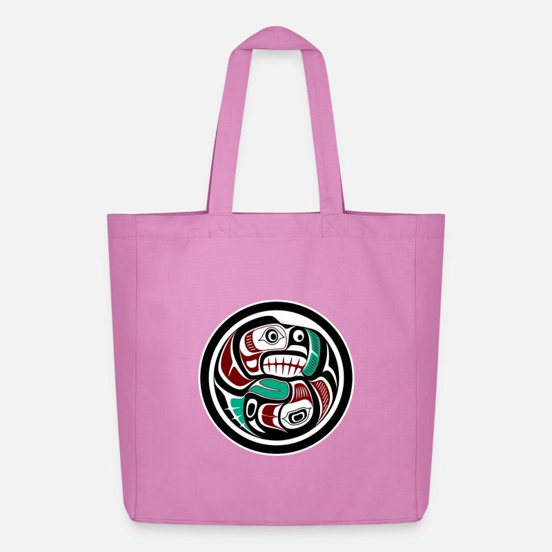 Northwest Pacific coast Otter chasing Salmon - Midweight recycelter Stoffbeutel von Stanley/Stella - Pink