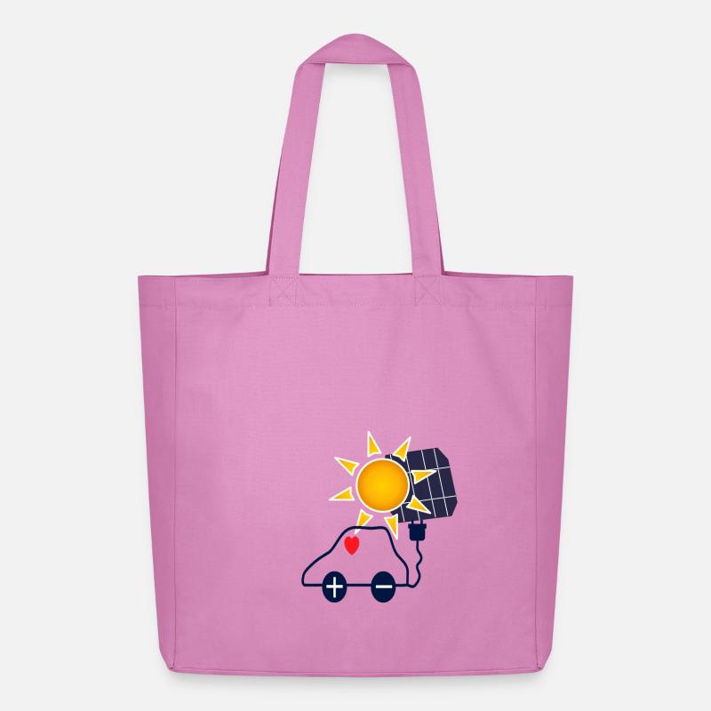 Sonnenkraft Auto mit Solarpanel - Midweight recycelter Stoffbeutel von Stanley/Stella - Pink
