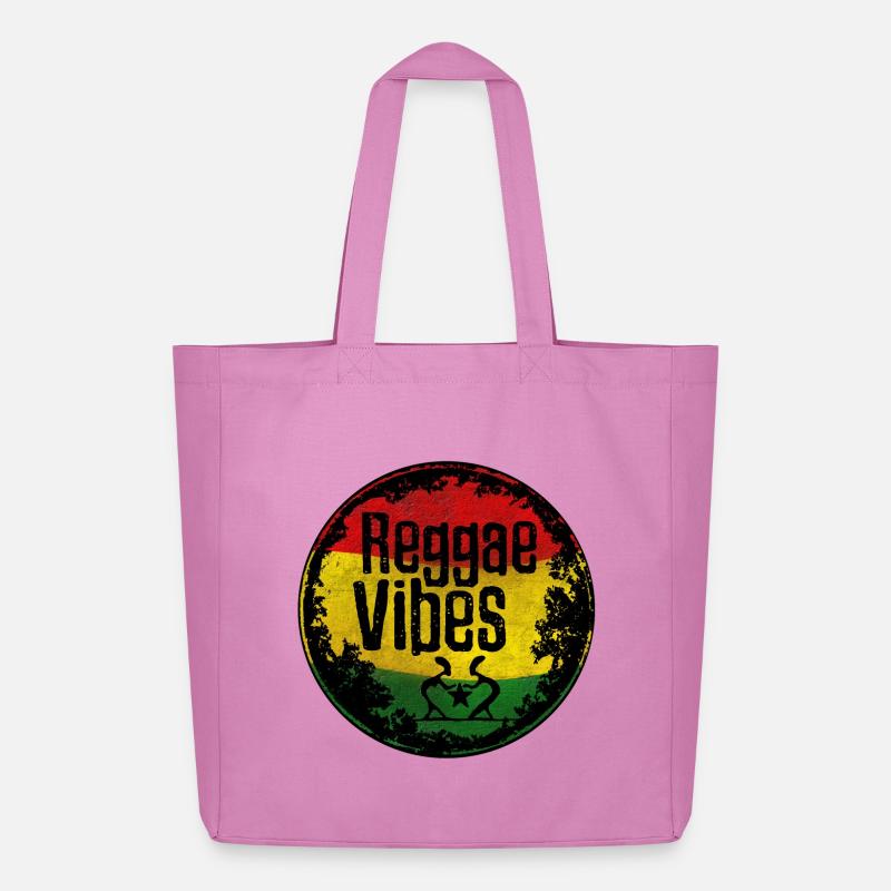 Reggae Vibes Rasta Design - Midweight recycelter Stoffbeutel von Stanley/Stella - Pink