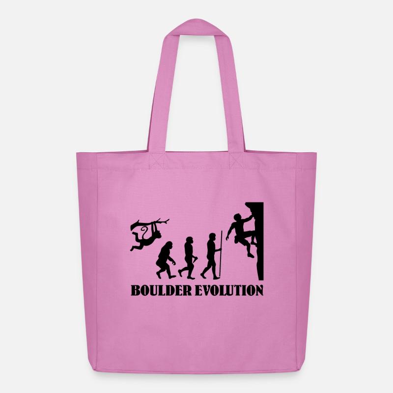 Boulder Evolution Klettern Bergsteigen Boulderer - Midweight recycelter Stoffbeutel von Stanley/Stella - Pink