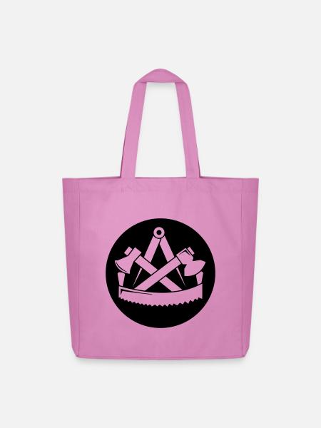 Zunftzeichen Zimmerer - Midweight recycelter Stoffbeutel von Stanley/Stella - Pink