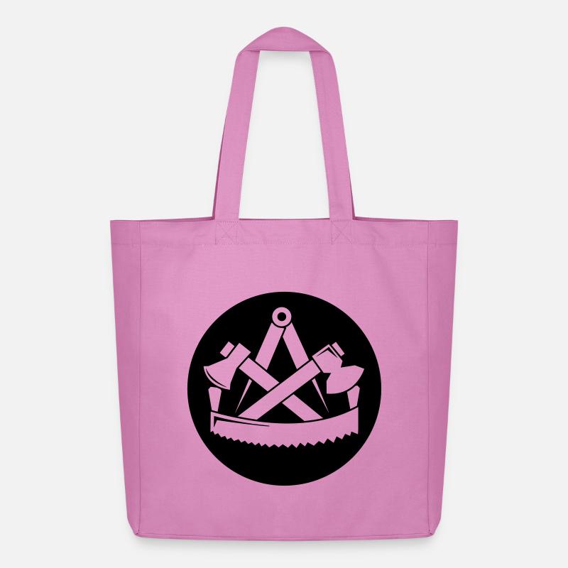 Zunftzeichen Zimmerer - Midweight recycelter Stoffbeutel von Stanley/Stella - Pink