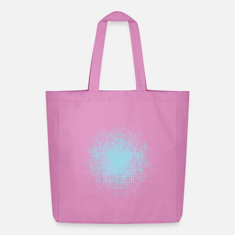gepunkteter runder Hintergrund hellblau - Midweight recycelter Stoffbeutel von Stanley/Stella - Pink