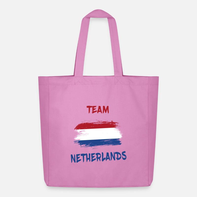 Team Niederlande Design / Geschenkidee - Midweight recycelter Stoffbeutel von Stanley/Stella - Pink