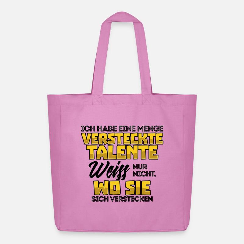 Lustig Witz Cool Statement - Midweight recycelter Stoffbeutel von Stanley/Stella - Pink