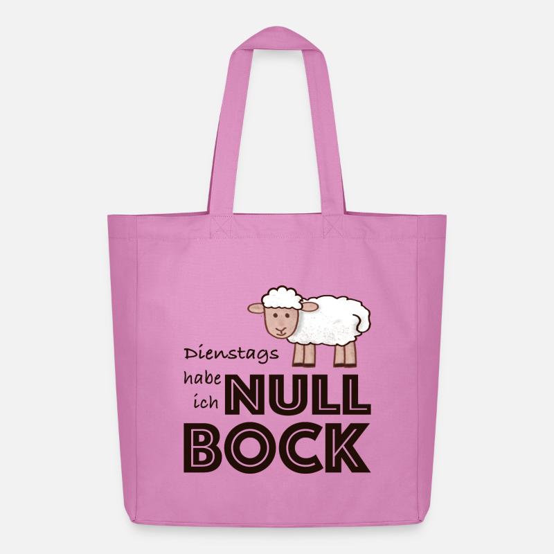 Null Bock auf Dienstag - Schaf - Midweight recycelter Stoffbeutel von Stanley/Stella - Pink