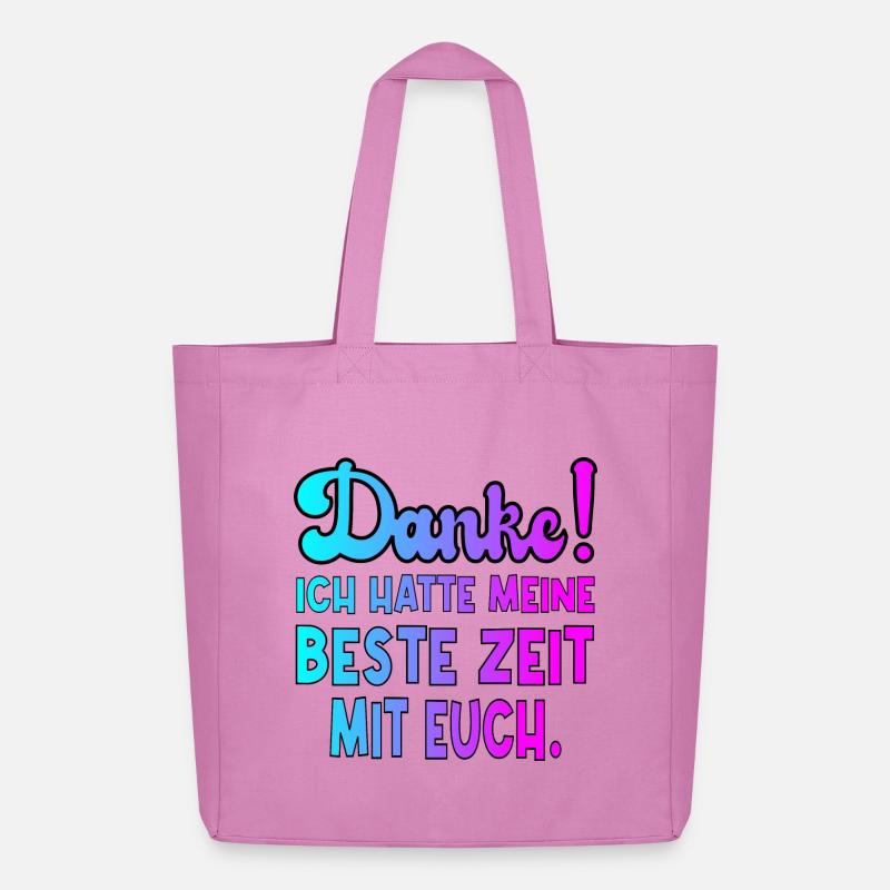 ABSCHIEDSGESCHENKE DANKESCHÖN - BESTE ZEIT - Midweight recycelter Stoffbeutel von Stanley/Stella - Pink