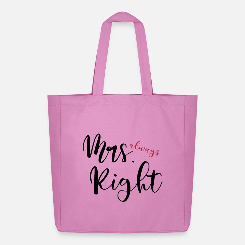 Mrs. always Right - Midweight recycelter Stoffbeutel von Stanley/Stella - Pink