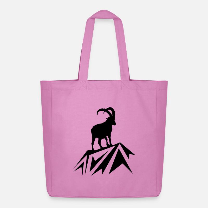 Steinbock auf einem Berg - Midweight recycelter Stoffbeutel von Stanley/Stella - Pink