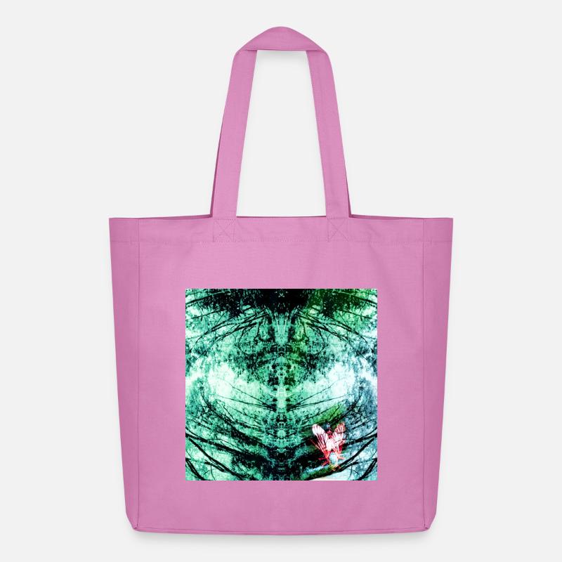 Waldreflexion Teal Schmetterling - Midweight recycelter Stoffbeutel von Stanley/Stella - Pink