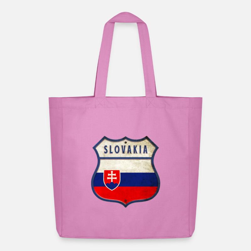 Slowakei Flaggen Wappen Design - Midweight recycelter Stoffbeutel von Stanley/Stella - Pink