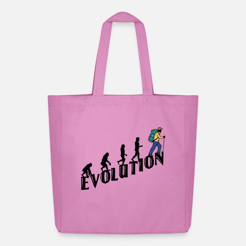 Wandern Evolution Wanderer Wanderung Klettern - Midweight recycelter Stoffbeutel von Stanley/Stella - Pink