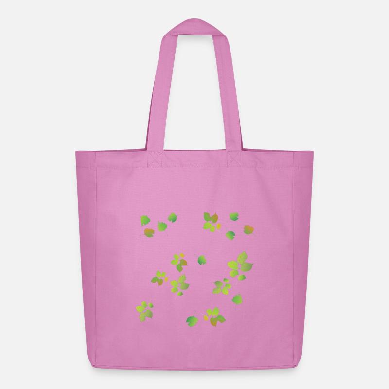 Spring Leaves Pattern - Midweight Recycled Tote Bag by Stanley/Stella - pink
