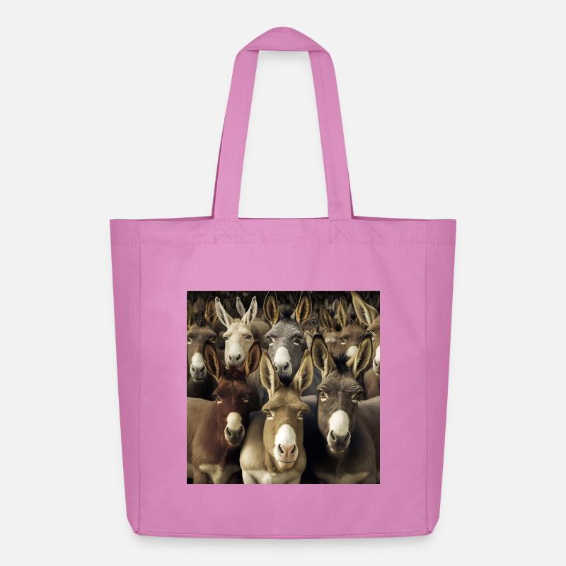 Esel-Muster - Midweight recycelter Stoffbeutel von Stanley/Stella - Pink