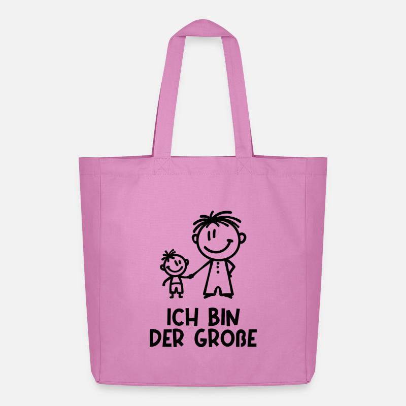 Großer Bruder Bruderherz Statement Geschwister - Midweight recycelter Stoffbeutel von Stanley/Stella - Pink