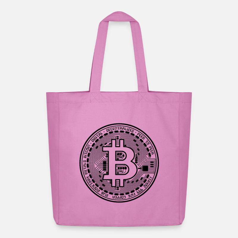 BTC Bitcoin Logo - Midweight recycelter Stoffbeutel von Stanley/Stella - Pink