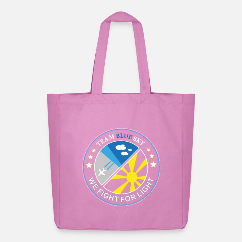 Blue Sky Flight Team Patch - Midweight Recycled Tote Bag by Stanley/Stella - pink