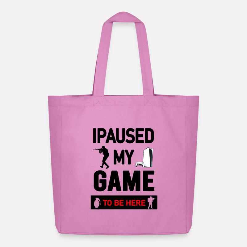 Gaming Console and Controller Graphic Design - Midweight Recycled Tote Bag by Stanley/Stella - pink