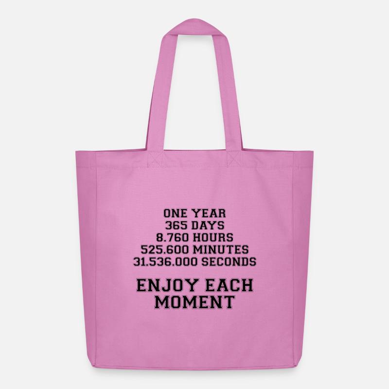 Den Moment genießen. Zeit als Element des Lebens. - Midweight recycelter Stoffbeutel von Stanley/Stella - Pink