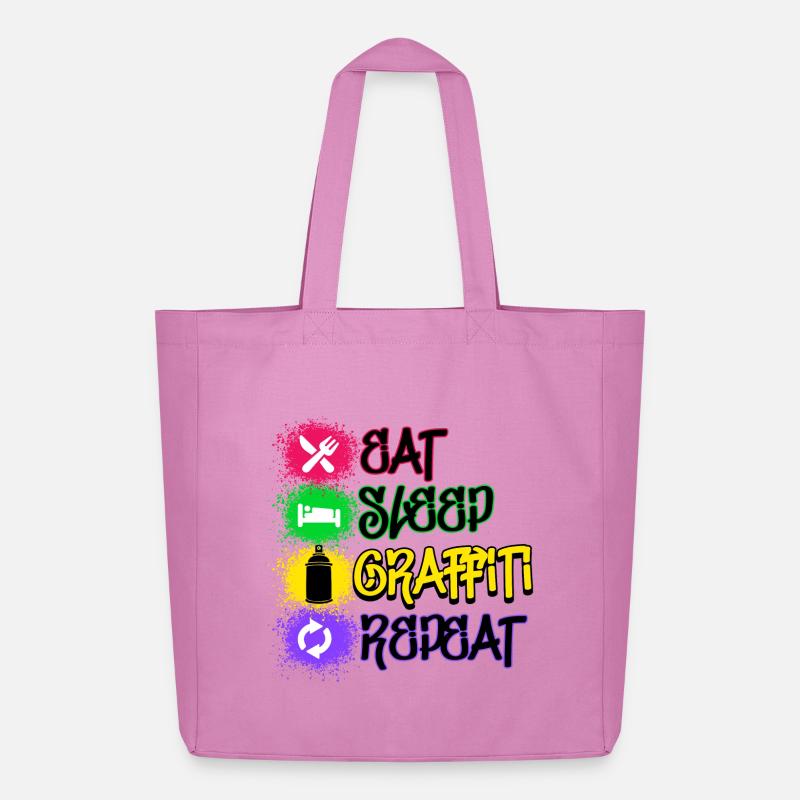 Graffiti Statement Sprayer Spraydose Kunst - Midweight recycelter Stoffbeutel von Stanley/Stella - Pink