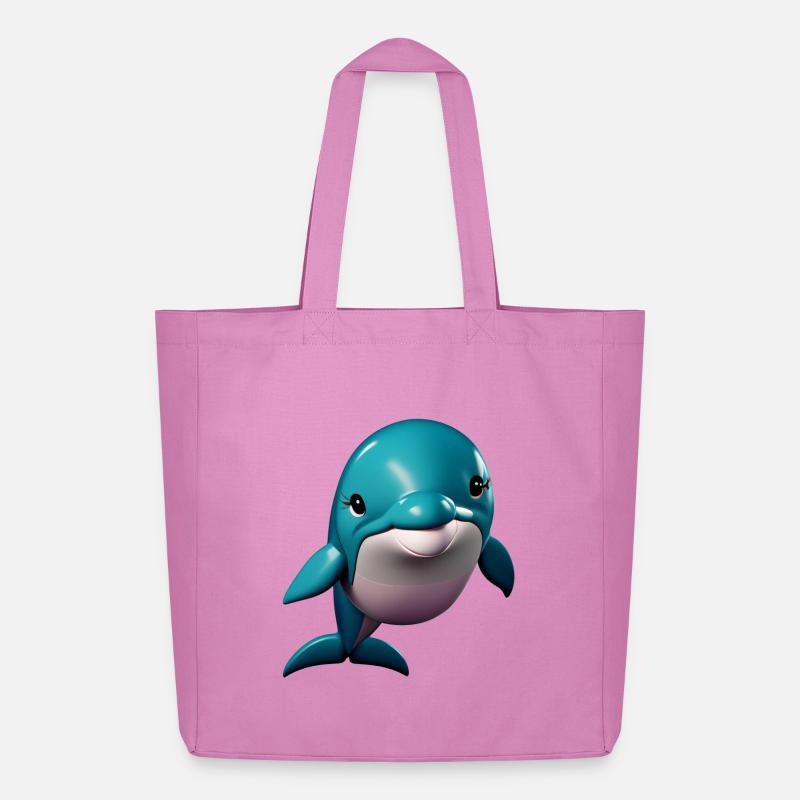 Delphin Mädchen - Midweight recycelter Stoffbeutel von Stanley/Stella - Pink