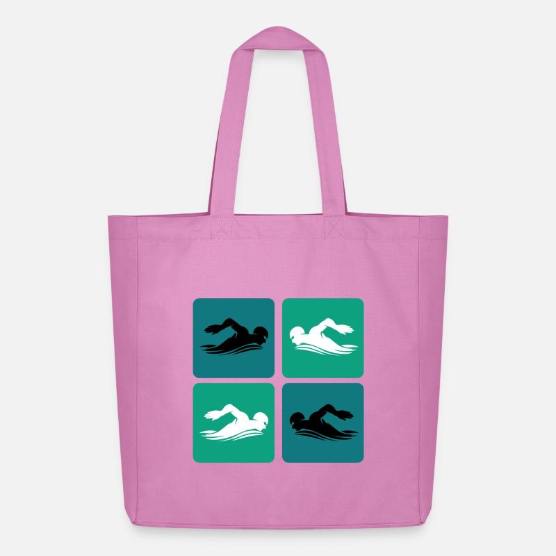 Schwimmen Design - Midweight recycelter Stoffbeutel von Stanley/Stella - Pink