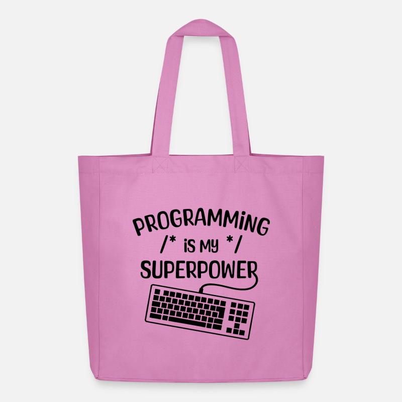 Computerfreak Statement Developer Programmierer - Midweight recycelter Stoffbeutel von Stanley/Stella - Pink