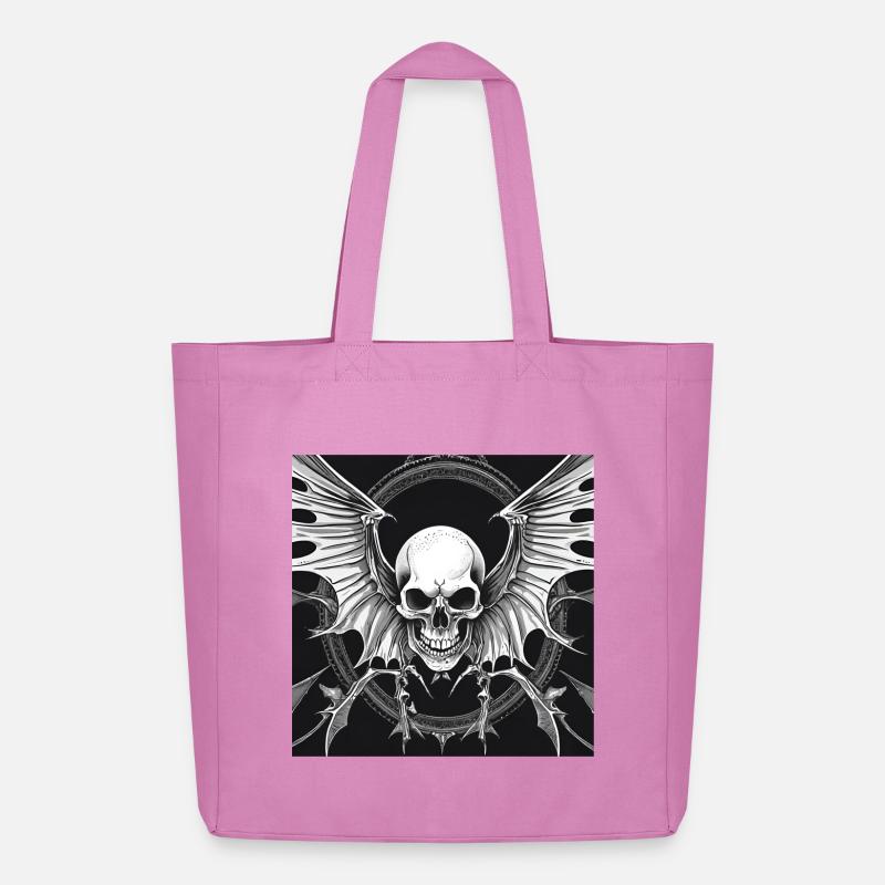 Fledermaus Skull - Midweight recycelter Stoffbeutel von Stanley/Stella - Pink
