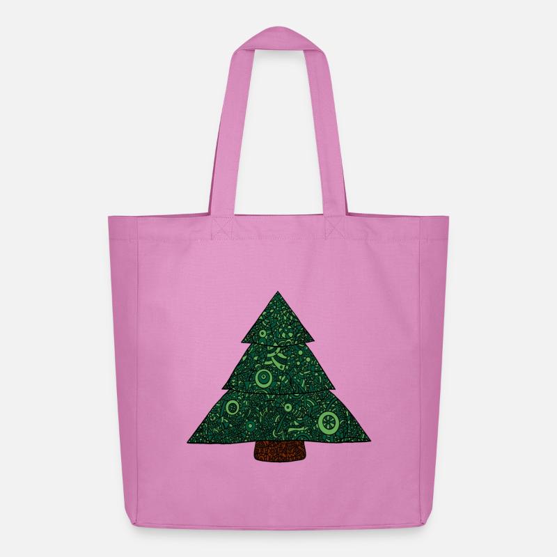 Mandala Weihnachtsbaum - Midweight recycelter Stoffbeutel von Stanley/Stella - Pink