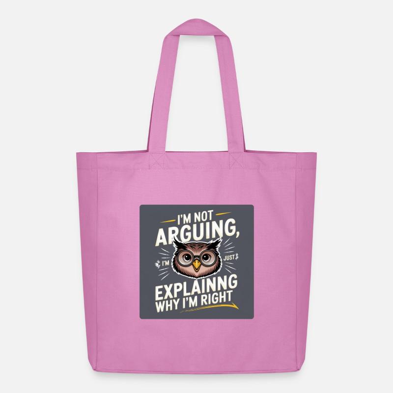 Je ne discute pas, j’explique simplement pourquoi j’ai raison - Tote bag Stanley/Stella Midweight recyclé - rose