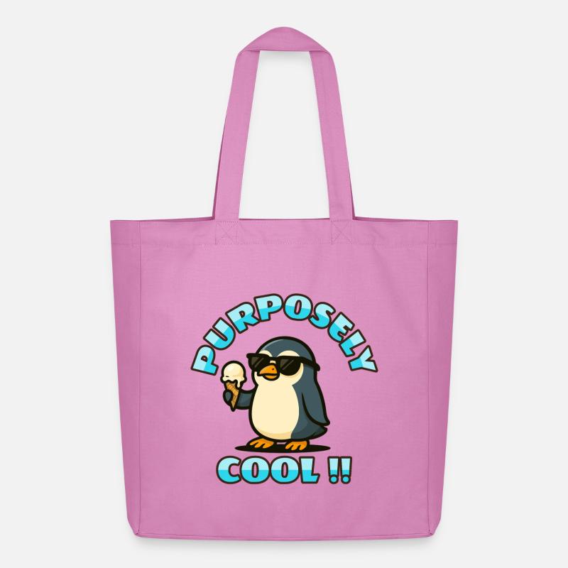 Cooler Pinguin mit Eis - Midweight recycelter Stoffbeutel von Stanley/Stella - Pink
