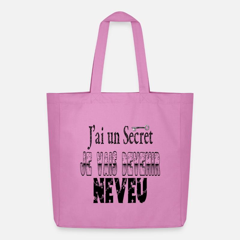 Ich habe ein Geheimnis: Ich werde ein Neffe - Midweight recycelter Stoffbeutel von Stanley/Stella - Pink