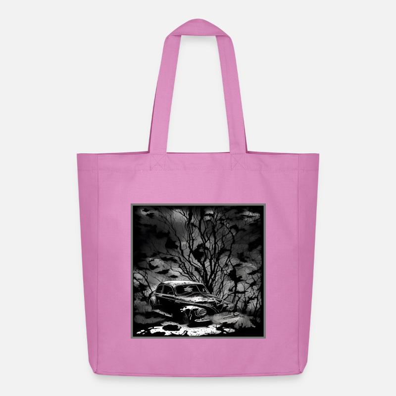 Dunkler Wald Oldtimer Illustration - Midweight recycelter Stoffbeutel von Stanley/Stella - Pink
