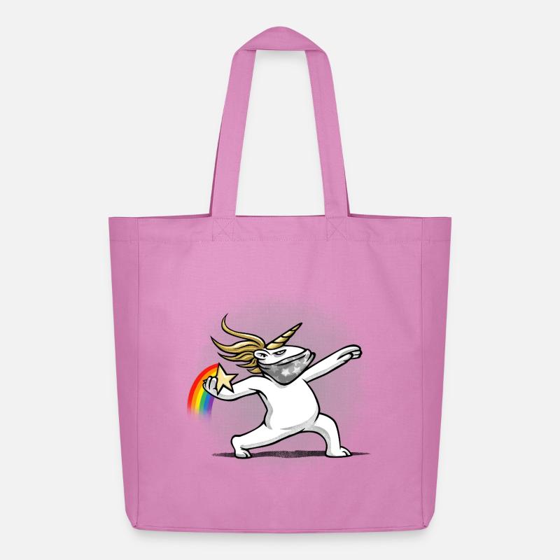 Einhorn wirft einen Regenbogen - Midweight recycelter Stoffbeutel von Stanley/Stella - Pink
