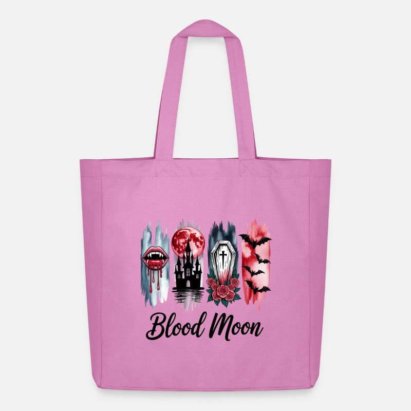 Blutmond 4 ScheibenGothic Halloween Motiv - Midweight recycelter Stoffbeutel von Stanley/Stella - Pink