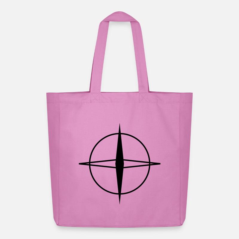 Minimalistisches schwarz-weißes geometrisches Musterdesign - Midweight recycelter Stoffbeutel von Stanley/Stella - Pink