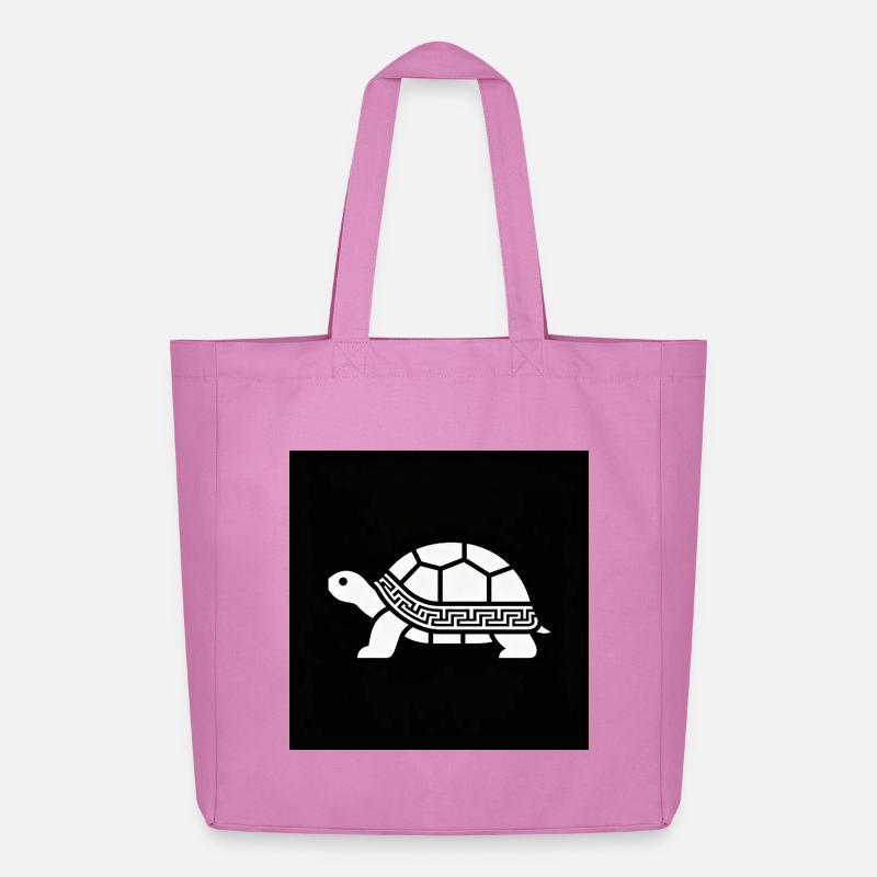 Geometric turtle with pattern - Midweight Recycled Tote Bag by Stanley/Stella - pink