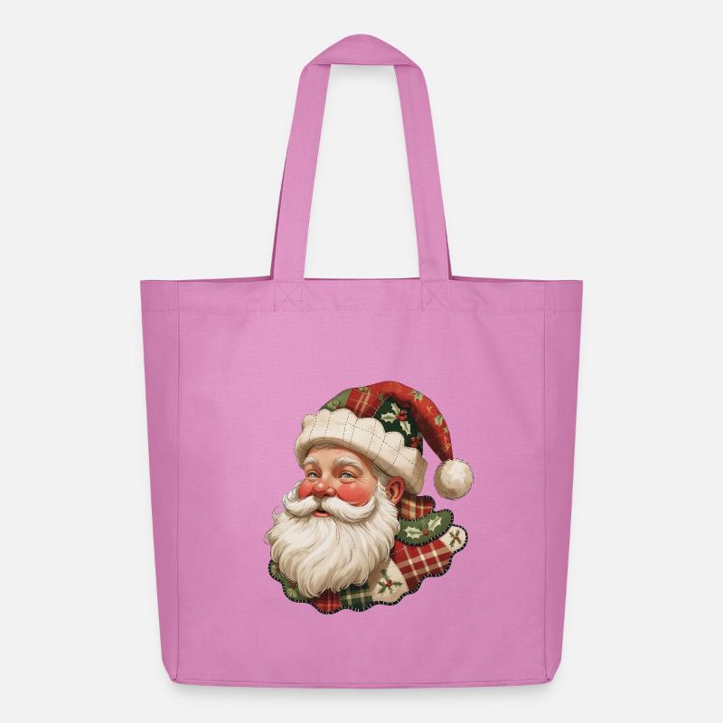 Patchwork-Santa Vintage Flair - Midweight recycelter Stoffbeutel von Stanley/Stella - Pink